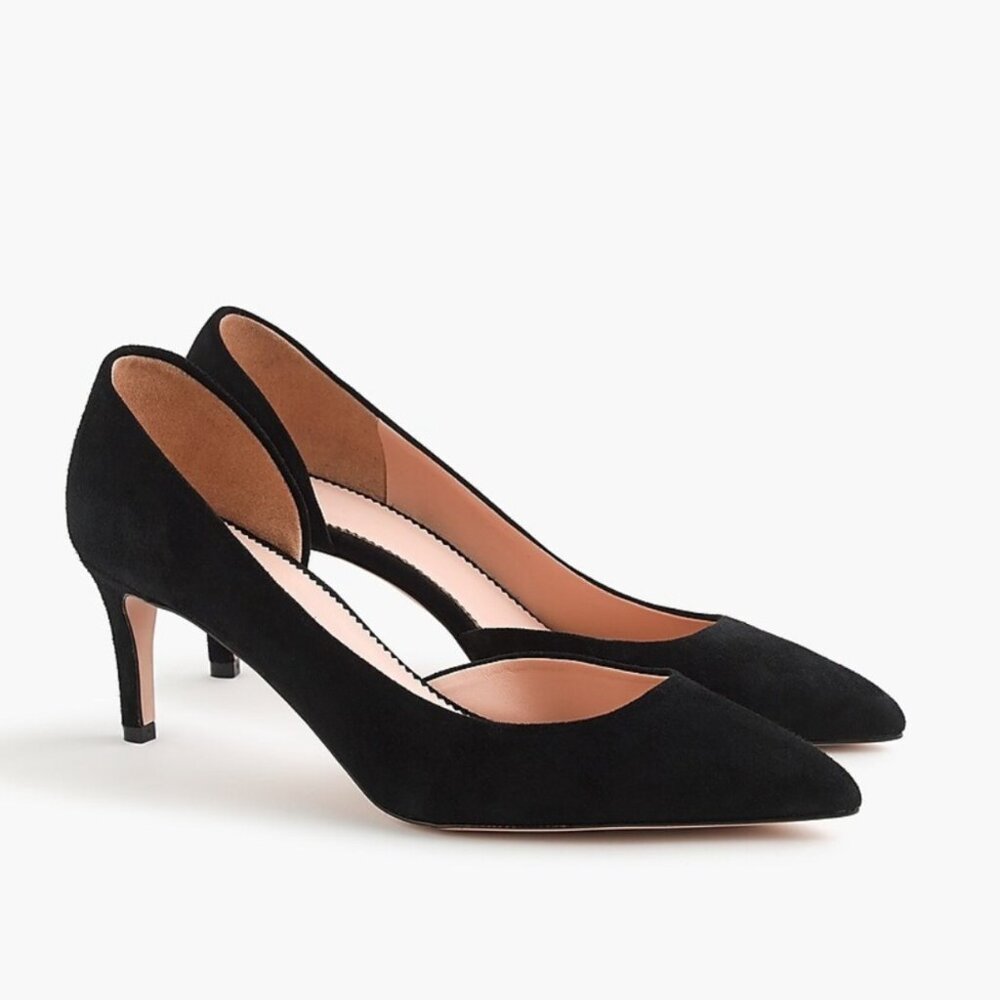 J. Crew D'Orsay Kitten Heel - Black Size 8